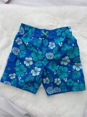Skin Blue & Teal Floral Swim Shorts